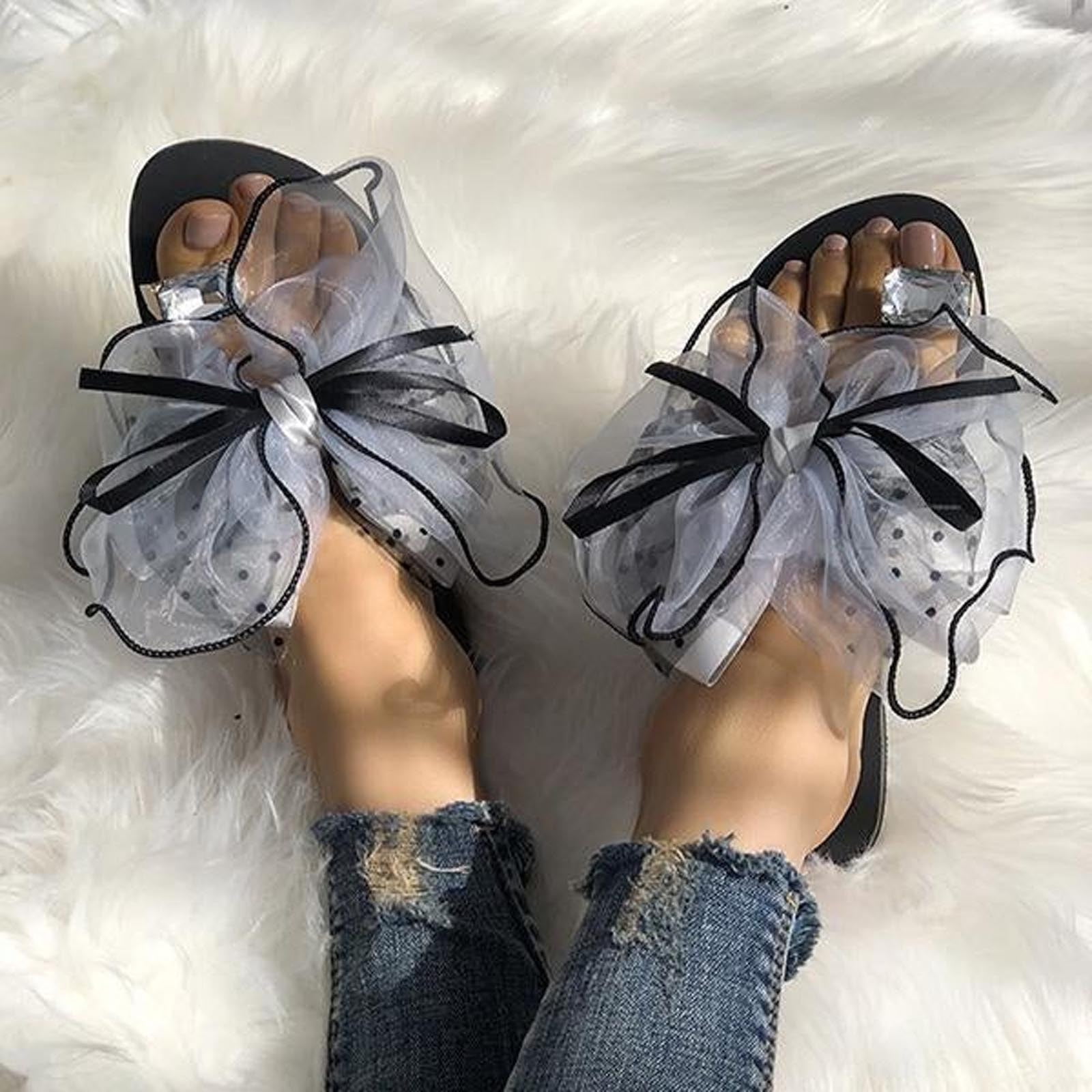 RKSTN Sandales pour Femmes Été Nouvelles Sandales en Soie avec