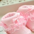 thumbnail image 4 of 1PC Infant Newborn Toddler Baby Girls Sock Children Princess Bowknot Lace Flowers Short Socks Cotton Ruffle Frilly Trim Ankle Socks, 4 of 6