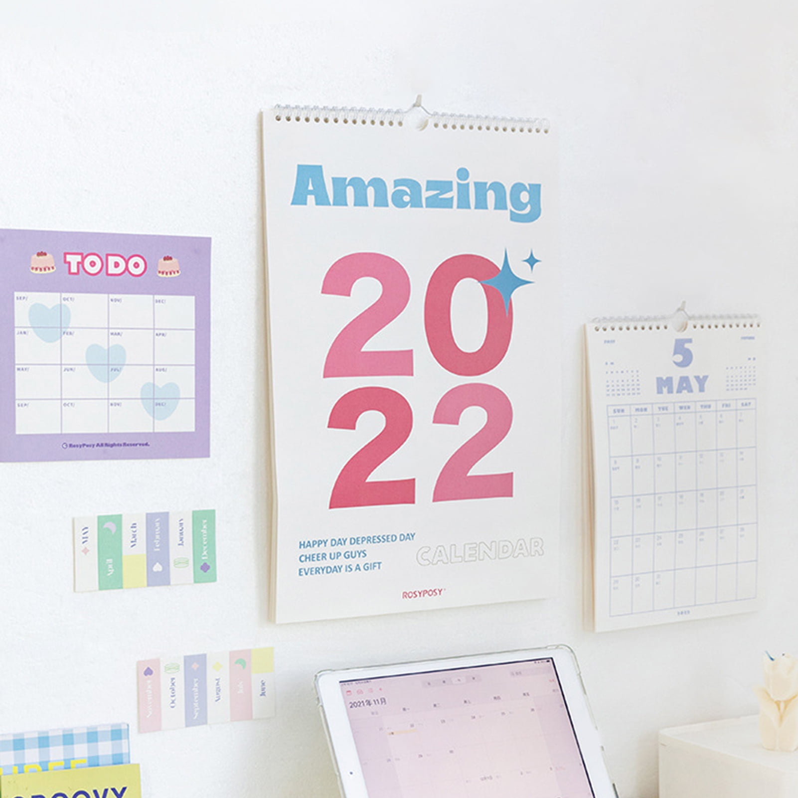 2021-2022 WATERFALLS Two Year Planner Pocket Purse Calendar 2 Year Datebook Gift