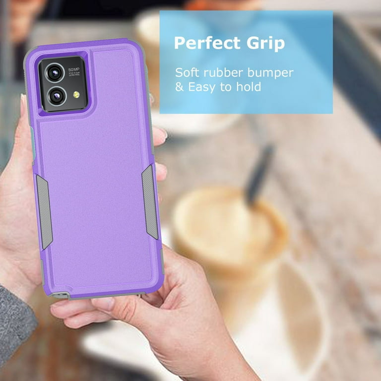 WOBURN Cover per Motorola Moto G53 5G, TPU Silicone e PC