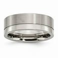 thumbnail image 1 of Solid Titanium Grooved 8mm Men's Matte Brushed Finish and Wedding Band Ring Size 13, 1 of 7
