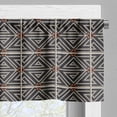 thumbnail image 3 of Ambesonne Azulejo Valance Pack of 2, Abstract Ceramic Tile Motif, 54"X18", Charcoal Grey Rust Dust, 3 of 5