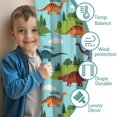 thumbnail image 3 of Blackout Kids Curtains,Light Blue Dinosaur Landscape Pattern Childrens Insulated Curtains Set Of 2,Bedroom Essentials,Toddler Room Decor 42"x84", 3 of 5