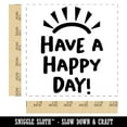 thumbnail image 2 of Have a Happy Day Sunshine Self-Inking Rubber Stamp Ink Stamper - Red Ink - Large 1-1/2 Inch, 2 of 7