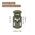 thumbnail image 2 of Unique Bargains 30Pack 5.5x3mm Cord Lock Plastic Single Hole Spring Toggle Stoppers, Dark Green, 2 of 5