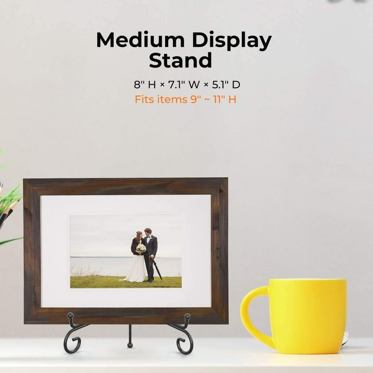 TR-LIFE Plate Stands for Display - 8 inch Plate Holder Display Stand Metal Easel Stand for Picture Frame, Decorative Plates, Book, Photo, Collectibles
