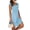 Blue, variant on Women's Ruffled Hem Smocked Cami Dress With Tiered Frill Details 65% Rayon 30% Polyester 5% Spandex Machine Wash Cold
