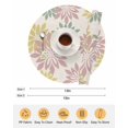 thumbnail image 6 of 13 Inch Round Placemats Set of 6, Geometric Flower Non Slip Heat Insulation PP Table Mats, Vintage Country Floral Pink Green on Linen Washable Place Mats for Kitchen Dining Party Table Decor, 6 of 7
