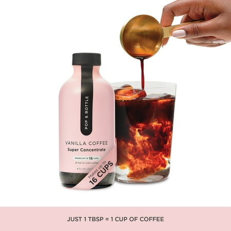Pop & Bottle Super Concentrated Vanilla Cold Brew, Naturally Flavored, 8 fl oz