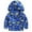 Blue, variant on Toddler Kids Baby Boys Dinosaur Print Hooded Zipper Jacket Coat Outerwear