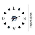 thumbnail image 3 of Rbaofujie Modern Wall Clock DIY Wall Clock Mirror Sticker Home Office Decor Clock Classroom Decorations Red, 3 of 4