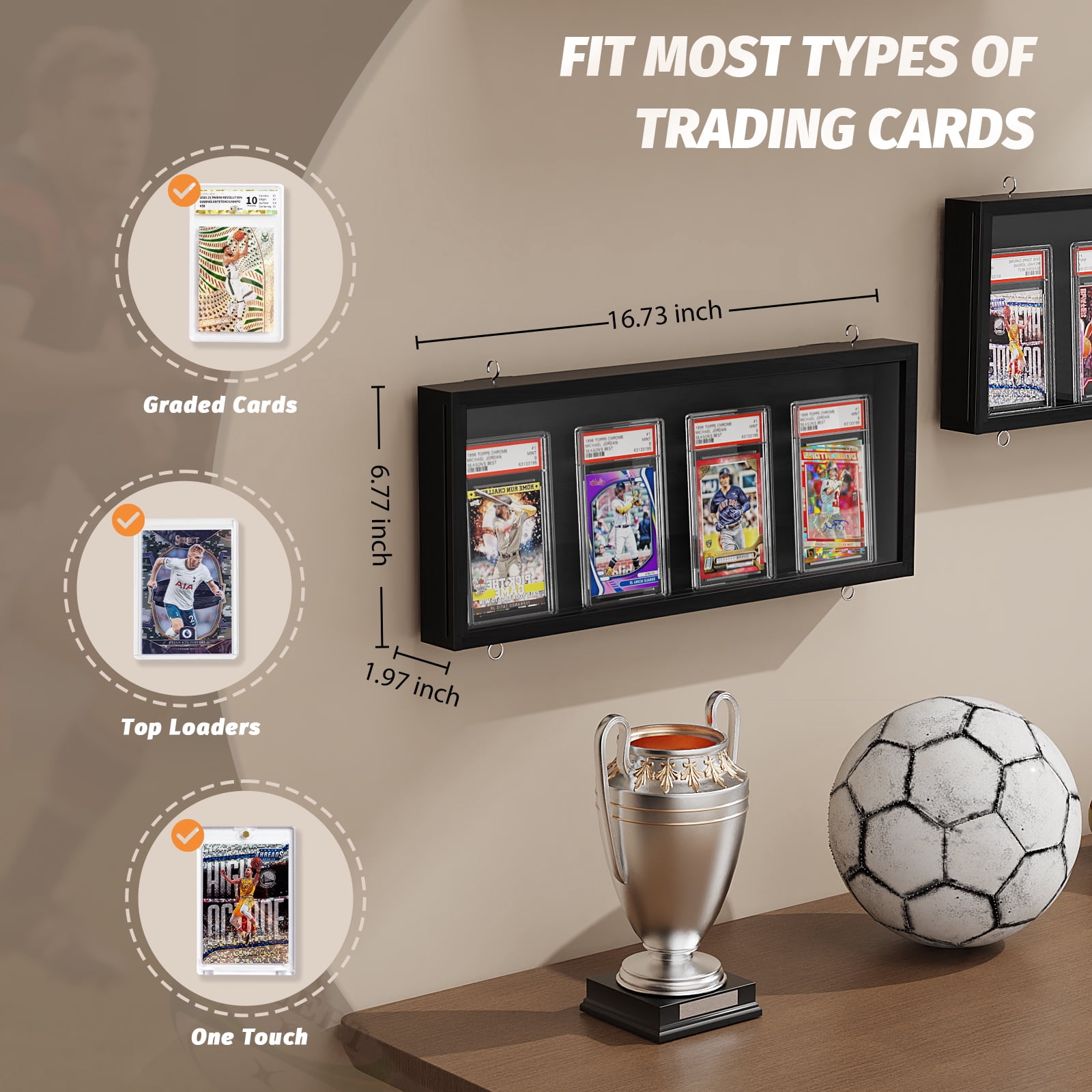 3 Pack Card Display Case, Trading Card Display Frame Wall Mount, Graded Sports Card Display for Trading Card Collection Black - Walmart.com 3 Pack Card Display Case, Trading Card Display Frame Wall Mount, Graded Sports Card Display for Trading Card Collection Black - Walmart.com