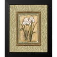 thumbnail image 2 of Audrey, Charlene 12x14 Black Modern Framed Museum Art Print Titled - Peaceful Flowers I, 2 of 5
