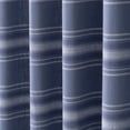 thumbnail image 4 of Martha Stewart Ruffle Stripe Curtain Panel Pair Poseidon Blue, Pole Top, Light Filtering, Indoor, Adult, 2 Piece Set, 50" x 63", 4 of 5
