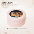 thumbnail image 2 of Yiaed Ocean Scene with Noah's Ark Print Travel Jewelry Case Bridesmaid Gift Boxes Jewelry Travel Organizer Small Round Jewelry Box Mini Storage-Pink, 2 of 7