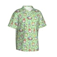 thumbnail image 2 of Daiia Spring Gnomes Hawaiian Shirt for Men Gentle Cotton Regular Short Sleeve Casual-XX-Large, 2 of 9