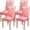 #050 Birthday Party Pink, variant on Chair Covers for Dining Chairs Set of 6,Summer Floral Stretch Dining Room Chair Cover Kitchen Parsons Chair Slipcovers (Pack of 6, Summer Floral)