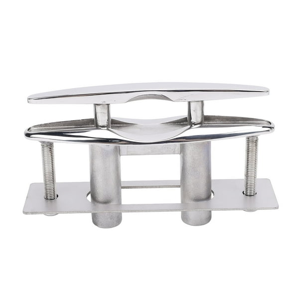 Pull Up Dock Cleat, Versatile Highly Polished Fade Proof Secure Fixation Retractable Flush Mount Dock Cleat with Back Plate for Yacht