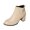 Beige, variant on Women's Pearl Trim Ankle Boots Block Heel Side Zipper Booties Trendy Fall Winter Footwear Fashion Party Shoes Comfortable Walking Black Women Sandal