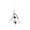 A, variant on Dark Halloween Beaded Keychain Punk Style Alloy Metal Key Ring with Swivel Clasp Black Bead Pendant for Keys Phone Chain Bag Charm Backpack Decoration Car Key Fob 4.53 Inch Key Holder