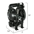thumbnail image 4 of 120PSI Air-Operated Double Diaphragm Pump Heavy Duty Pneumatic Diaphragm Transfer Pump, 4 of 8