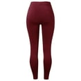 thumbnail image 6 of Women's Lace Panel High Waisted Yoga Pants, Soft Stretchy Leggings with Tummy Control, Comfortable Casual Workout Pants for Yoga, Exercise and Daily Wear Red L, 6 of 6
