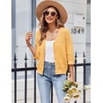 thumbnail image 2 of Chaqueta Zeagoo para mujer, ligera, corta, de verano, color amarillo, 2 of 5