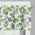 thumbnail image 3 of Ambesonne Botanical Valance Pack of 2, Vegetarian Diet Items, 42"X12", Olive Green Purple White, 3 of 5