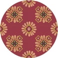 thumbnail image 1 of Ahgly Company Machine Washable Indoor Square Transitional Crimson Red Area Rugs, 3' Square, 1 of 7