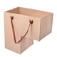 thumbnail image 1 of Cesta organizadora plegable para escaleras con asa de cuero sintético, ahorra espacio para la colada y los juguetes, canasta de almacenamiento de mano de fieltro beige para escaleras del hogar, 1 of 2