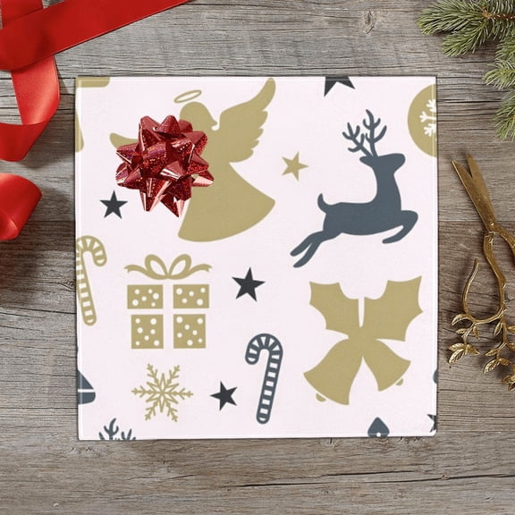 Christmas Wrapping Paper | Premium Holiday Gift Wrap | Gold Angel 58" x 23" (1–5 Rolls) - 1 Roll
