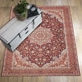 thumbnail image 3 of My Magic Carpet 5'x7' Machine Washable Non-Slip Dining Living Room Area Rug - Kenya Ruby, 3 of 6