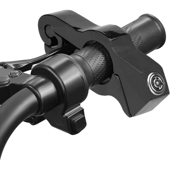 USIONE Handlebar Lock, Heavy Duty Motorcycle Handlebar Lock Grip Anti-Theft | Universal Throttle Lock for Motorcycles, Bicycles, Scooters (Black)