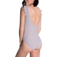 thumbnail image 2 of ToBeInStyle Women's Ruffle Sleeve w/Low V-Back One Piece - Light Beige - Large, 2 of 3