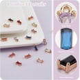 thumbnail image 4 of 9 Colors Cubic Zirconia Charms 36pcs Micro Pave Rhinestone Charms Rectangle Crystal Charms Birthstone Charms Tiny Pendants for Jewelry Making Earring Bracelet Necklace Craft 9x4x3mm, 4 of 5