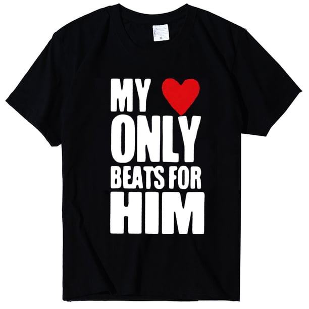 Mujeres Hombres Love Heart Letter Print Regalo del Día de San Valentín Pareja Camisas de manga corta con cuello redondo T-shirt Tops Fridja gope4368