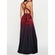 thumbnail image 4 of Vestido largo para mujer, vestido largo formal de fiesta de dama de honor fluido de noche Ombre Irfora borgoña/Extragrande, 4 of 7