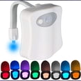 thumbnail image 5 of Motion Activated Toilet Night Light, LED Light Sensitive Bathroom Light, Easy Installation with Flexible PVC Arm, Safe to Use, Battery Operated for Women Men Kids (Sanitary Design), 5 of 5