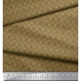 thumbnail image 2 of Soimoi Brown Cotton Voile Fabric Dot & Ribbon Ethnic Print Sewing Fabric Yard 42 Inch Wide, 2 of 3