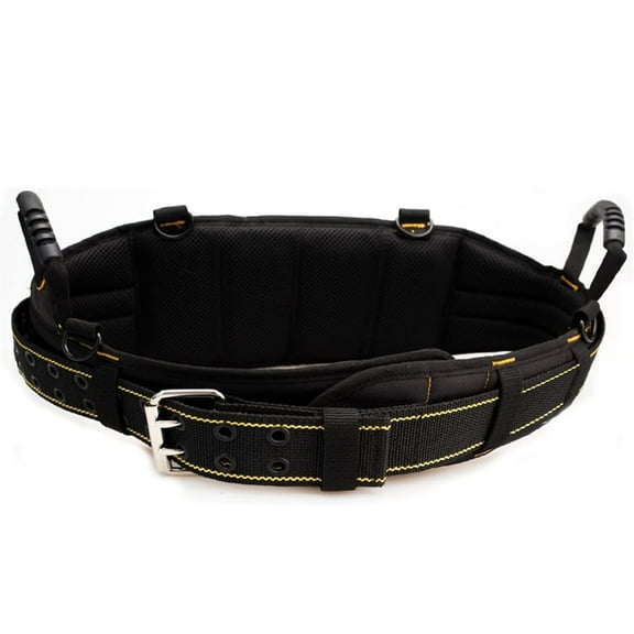 Padded work belt Comfortable Tool Belt with D rings，Heavy Duty Work Belts with handle strap for electrical,construction,plumber,carpenter