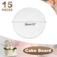 thumbnail image 2 of 15 Pcs Plateau à Gâteau Rond, 12 Pouces Base Circulaire Assiette à Gâteau Base en Carton Ronde, Argent, 2 of 6
