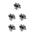thumbnail image 1 of Jumpingount 20 piezas de anillos para el cabello de alta elasticidad, accesorios decorativos de estilo de alta densidad Type2 NO2, 1 of 6