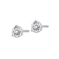 thumbnail image 4 of Synthetic Moissanite Martini Round Solitaire Earrings 0.88 Carat (Ctw) (1.00 Ct. Diamond Look) 5.0mm in 14K White Gold, 4 of 5