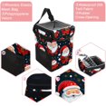 thumbnail image 2 of Santa Claus Foldable Car Trash Bin with Lid, Leak-proof Mini Trash Can for Car, Hanging Storage Bag Included, 2 of 6