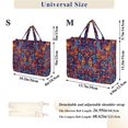 thumbnail image 2 of FORMRS Womens Corduroy Tote Bag Crossbody Shoulder Handbag with Pocket, Red Geometric Eagle, 2 of 7