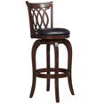 thumbnail image 7 of Weston Home Shapel Swivel Cherry Finish Bar Stool, Black Vinyl, 7 of 7