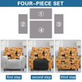 thumbnail image 6 of Kuiaobaty Cat Pumpkin Sunflower Recliner Couch Cover Breathable Reclining Sofa Slipcover Washable Recliner Chair Cover with Elastic Bottom Stretch Reclining Slipcover for Living Room, 6 of 8