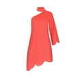 thumbnail image 4 of Vestido HUOGUO con hombros descubiertos y cordones, sexy, irregular, color liso, 4 of 5
