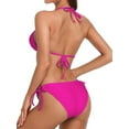 thumbnail image 3 of Asoul Women's Halter String Grandient Bikini Sets Two Piece Triangle Swimsuits High Cut Bathing Suits, 3 of 10