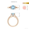 thumbnail image 5 of Angara Natural 1.6 Ct. Aquamarine Solitaire Ring in 14K Rose Gold for Women (Ring Size: 7), 5 of 9